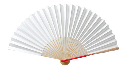 Paper fan piece background isolated on a Transparent background, PNG file.