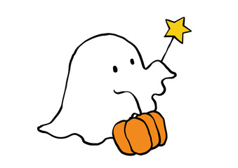 シンプルで可愛いおばけちゃん