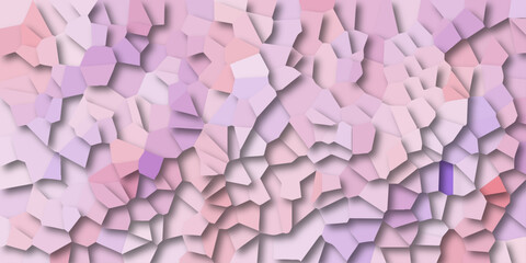 Fototapeta premium Soft Pastel Polygonal Mosaic with Subtle Shadows and Pink Purple Hues abstract geometric