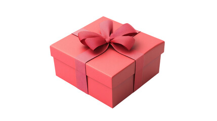 Obraz premium Red Gift Box with Ribbon Bow isolated on a transparent background