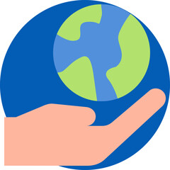 World icon for ecology and environment, business, website, application, printing, document, poster design, etc
