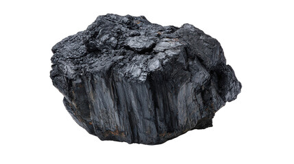 Obraz premium Pitch tar lump background isolated on a Transparent background, PNG file.