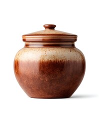 Rustic Pottery Jar: A beautifully crafted, old-fashioned pottery jar, showcasing a harmonious blend of earthen tones. The vessel, with its inviting form, evokes a sense of warmth and rustic charm.