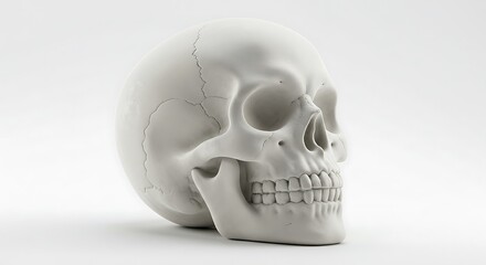Anatomical Skull Study - White Bone Structure