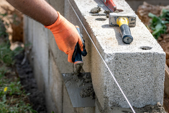 Handyman working on a construction site with tools