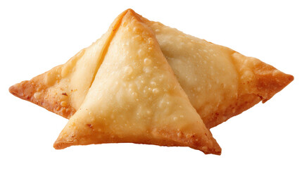 Samosa pocket background isolated on a Transparent background, PNG file.