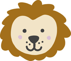 Cartoon Animal Heads Vector Illustration