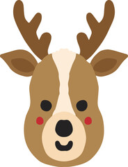 Cartoon Animal Heads Vector Illustration