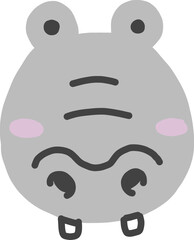 Cartoon Animal Heads Vector Illustration