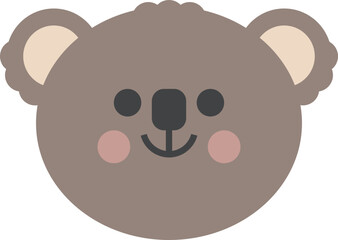 Cartoon Animal Heads Vector Illustration