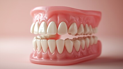 Pink denture model