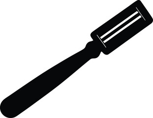 a vintage razor blade tool for shaving or cutting silhouette vector