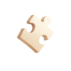 Fototapeta premium Puzzle piece isolated problem solving design teamwork strategy illustration business solution visuals