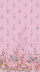 front back sleeve digital print pattern
