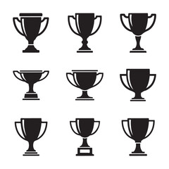 Trophy & Award cup icon vector illustration design.