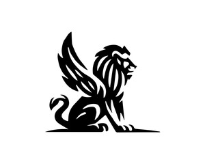 Lion with wings logo