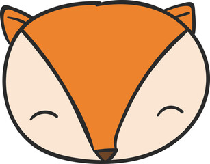 Cartoon Animal Heads Vector Illustration