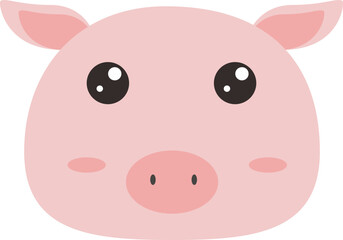 Cartoon Animal Heads Vector Illustration