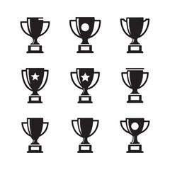 Trophy & Award cup icon vector illustration design.