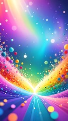 Colorful vibrant abstract pathway