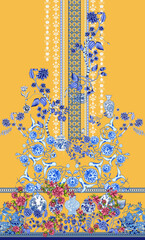 front back sleeve digital print pattern