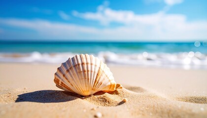 Seashell on shore
