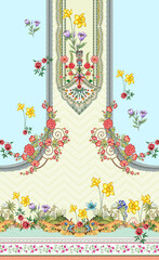 front back sleeve digital print pattern