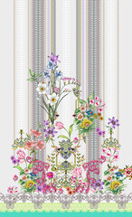 front back sleeve digital print pattern