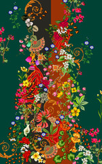 front back sleeve digital print pattern