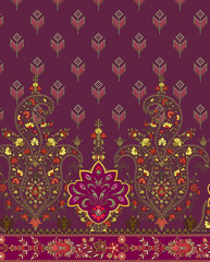 front back sleeve digital print pattern
