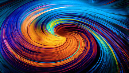 Vibrant Abstract Digital Art With Swirling Shapes
