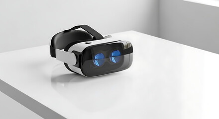 Virtual reality headset isolated on white background