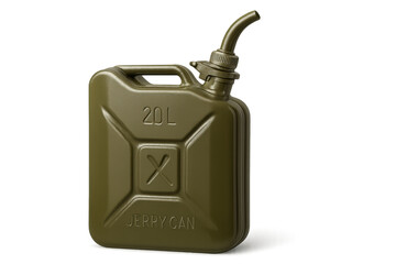 Jerrycan holding liquid fuel for vehicle refill