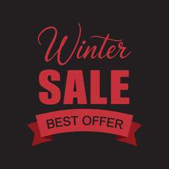 Winter Sale Best Offer Promotional Banner Design