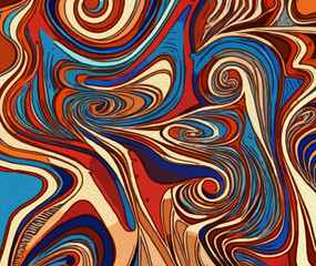 Abstract pattern for printing on wall decorations, fabrics, and for use in graphics.
