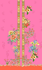 front back sleeve digital print pattern