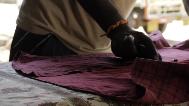 Expertly Ironing Traditional Indian Clothes - Step-by-Step Process