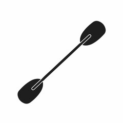 Simple Line Style Kayak Paddle for Summer Adventure and Water Sports Icon