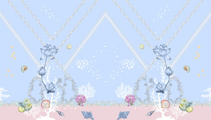 front back sleeve digital print pattern