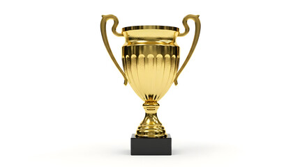 Shining gold trophy representing achievement, success, and victory on a black base, perfect for awards and celebrations