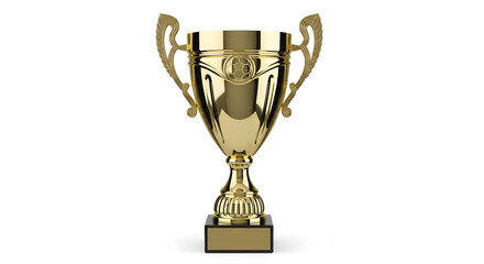 Golden soccer trophy symbolizing victory, achievement, and success, perfect for celebrating champions and winners