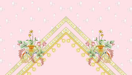 front back sleeve digital print pattern