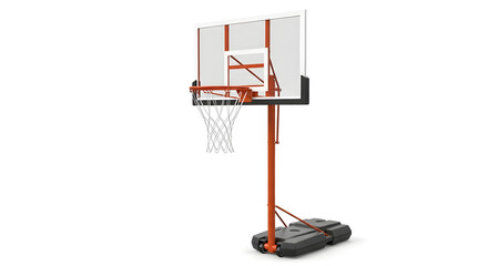 Modern basketball hoop ready for game, perfect for sports, recreation, and leisure, providing fun for all ages