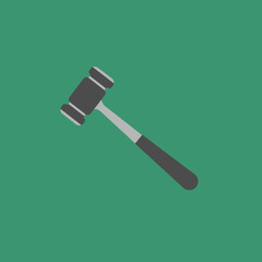Illustration of a Gavel on Green Background.