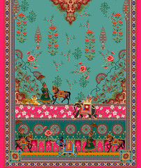 front back sleeve digital print pattern