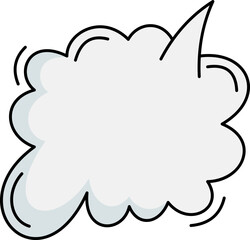 Cartoon Style Speech Bubble with Dynamic Lines on Black Background illustration