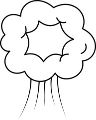Stylized tree illustration with simple outline, against a stark black background