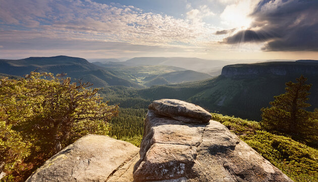 Sitting Rock Overlooking The Vally