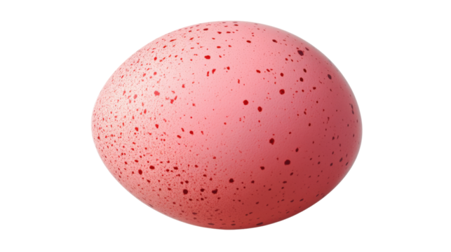 Pink Speckled Egg isolated on a transparent background