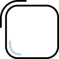 Minimalist rounded square design for UI elements and creative backgrounds